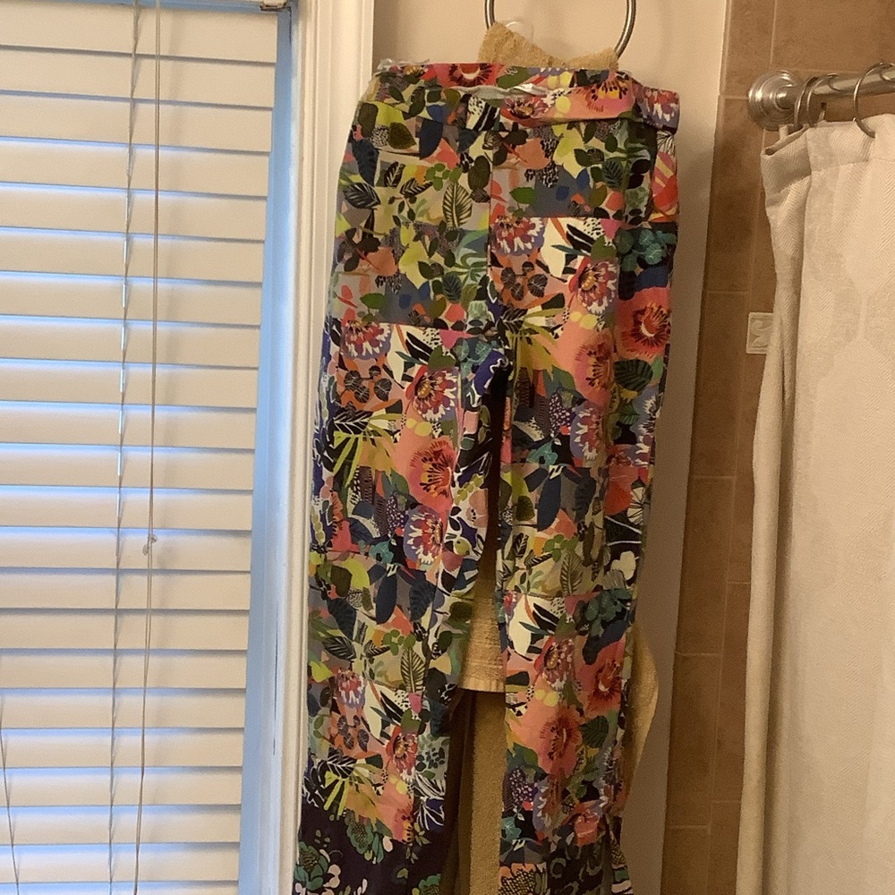 Johnny Was Multicolor Floral flare cotton Pants